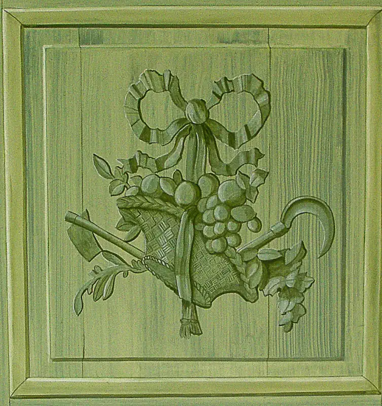 Imitation bois Grisaille verte Imitation bois Grisaille verte