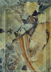 Imitation Marbre mouluration en trompe-l'œil