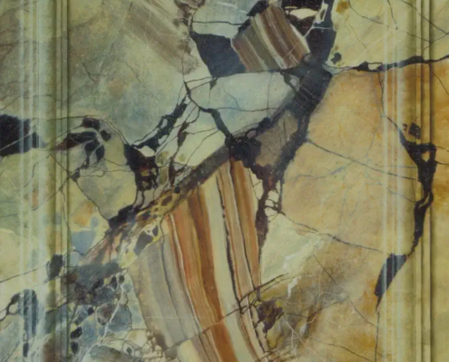 Imitation Marbre mouluration en trompe-l'œil