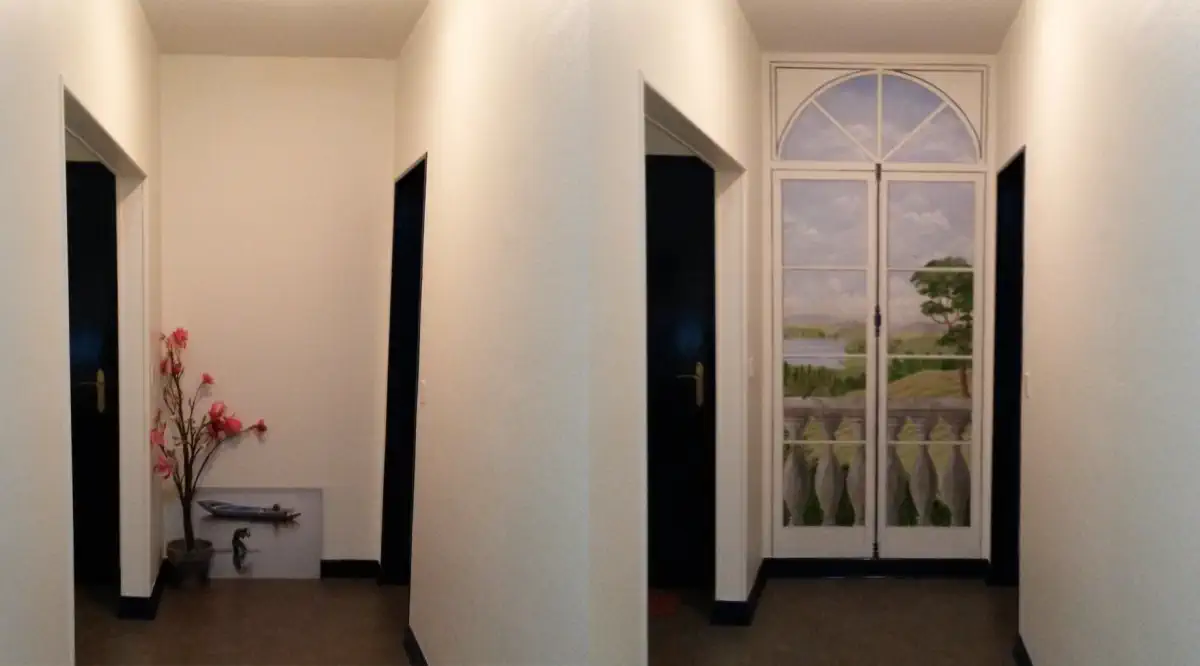 Panoramique couloir (avant/après) Panoramique couloir (avant/après)