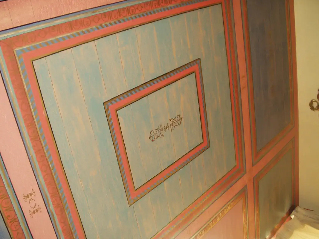 Plafond peint en Trompe-l’œil Plafond peint en Trompe-l’œil